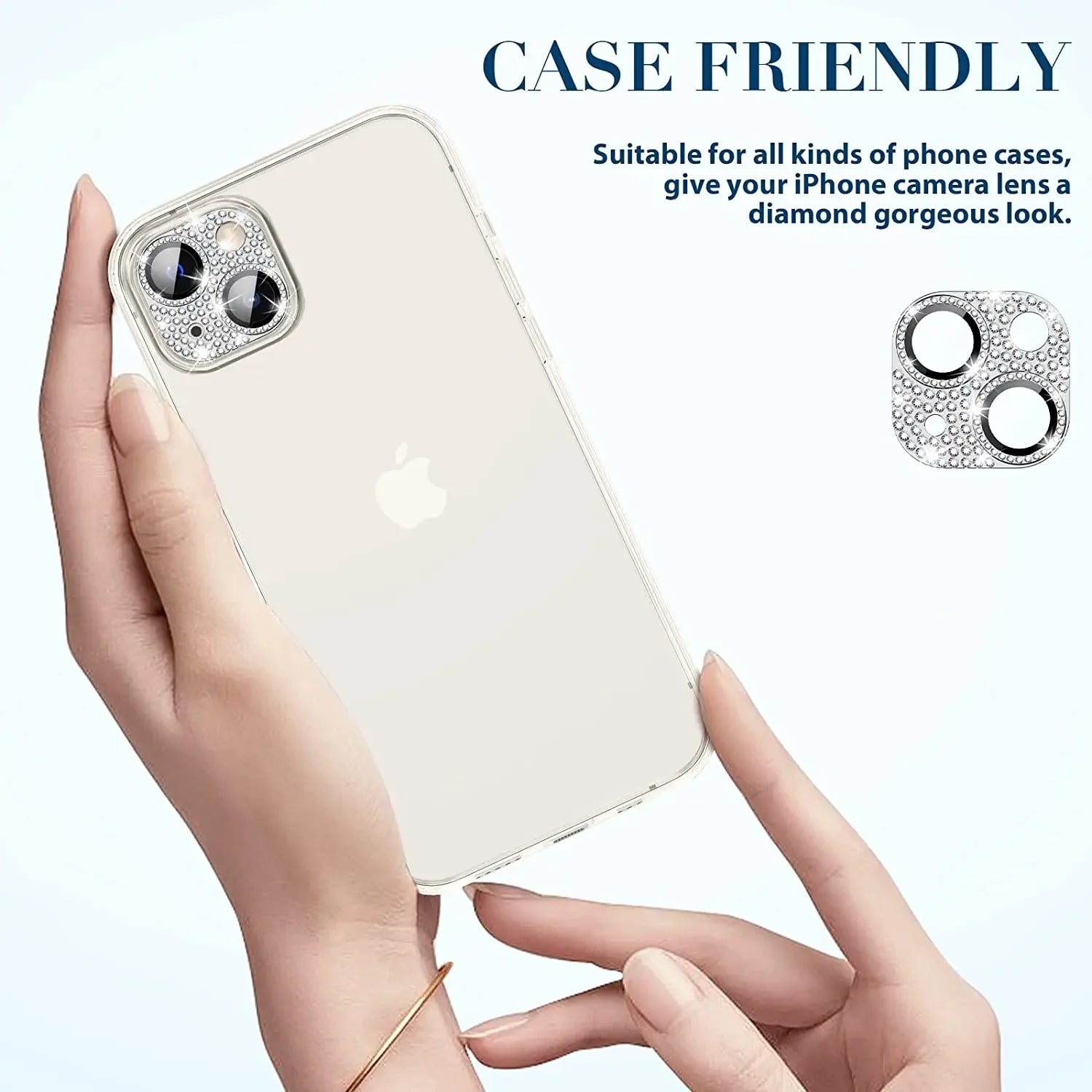 1Pcs Diamond Camera Lens Protection Cover For IPhone 14 Plus 13 Pro Max 12 Mini 14Pro 13Pro 12Pro Glass Protector Accessories