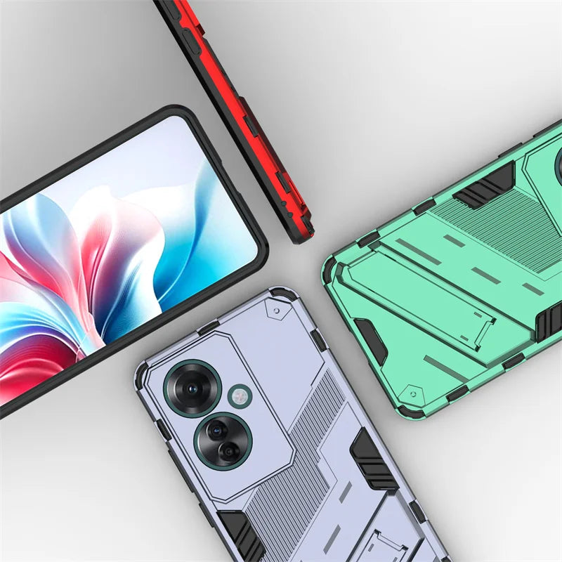 Case For Oppo Reno11 F Cover Magnetic Car Holder Stand Armor Phone Cases For Oppo Reno 11F Reno11F 5G CPH2603 Shockproof Funda