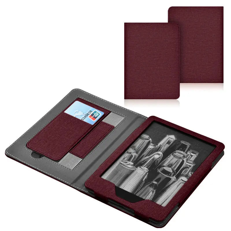 Leather Protective Case Cover for Kindle Paper White 5/6 M2L3EK/M2L4EK/SA568B 6.8"/7" Bracket Handheld Card Holder 11/12th