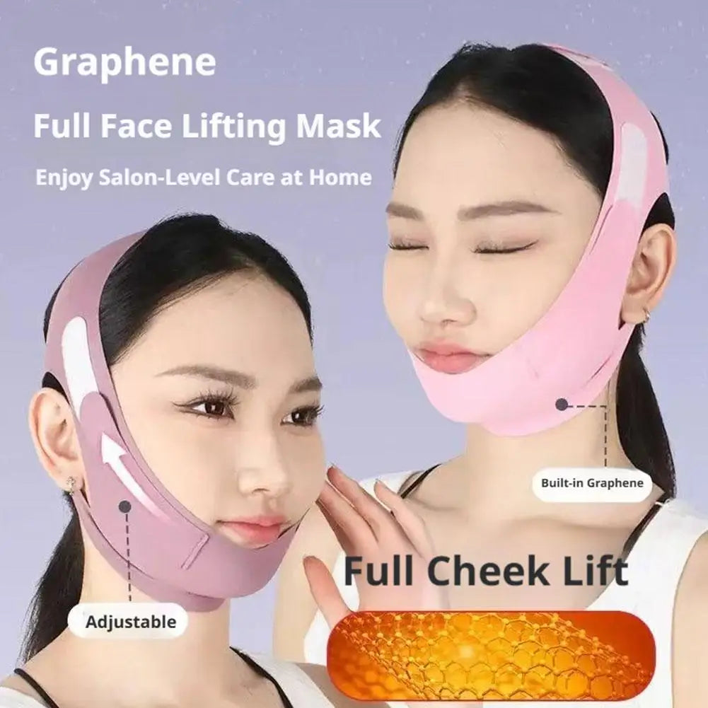 Full Face Shaping V Face Contour Lifting Facial Artifact Firm Nasolabial Folds Double Chin Improve Sleep Polyester Mask Bandage