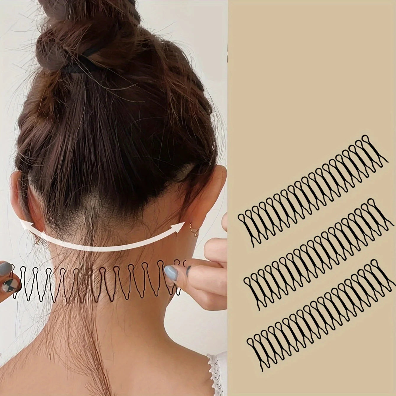 3Solid color wavy hair clip, bangs clip, hairpiece, hairpiece storage clip, hairstyle tool