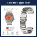 For SEIKO No. 5 Watch band Red Toothed Water Ghost Little Monster SRP307 313 SKX779 SKX781 strap Stainless steel chain bracelet