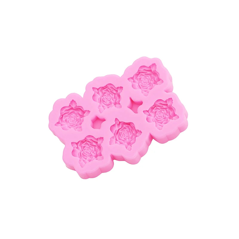 peony flower DIY resin phone case Clay mold 3D peony flower Resin Accessories Silicone Molds flower Chocolate  Fudge Cake Mold