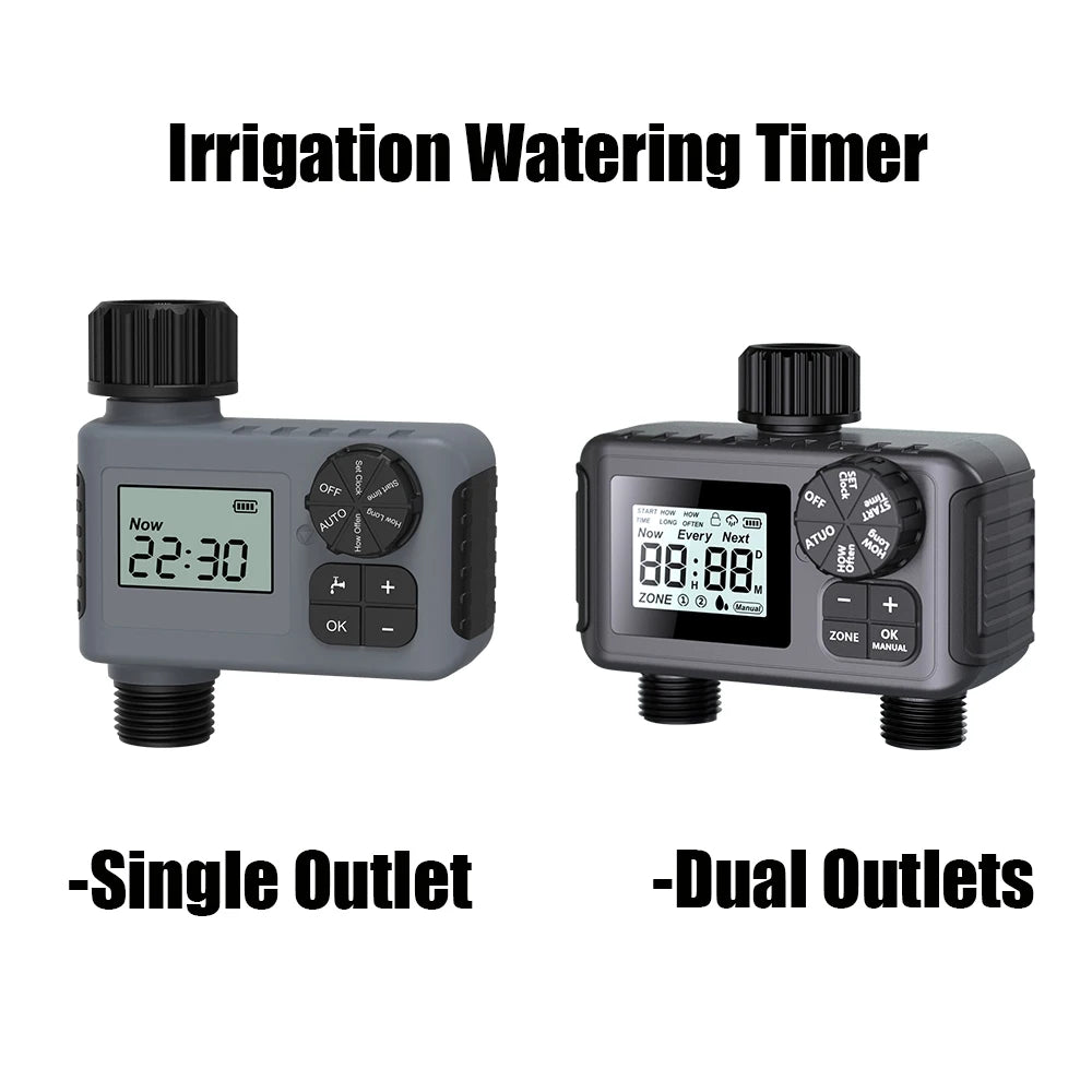 Smart Irrigation Timer Automatic Watering Timer Rain Delay Sprinkler Programmable Irrigation Controller for Outdoor Garden Lawn