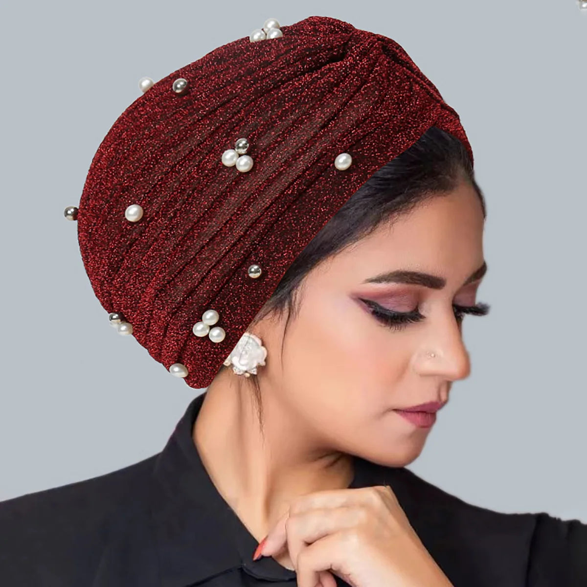 New Women Velvet Turban Hat Muslim Twist Solid Color Hijab Chemo Cap Head Wrap Headscarf Beanies Bonnet Headscarf Turbante Mujer