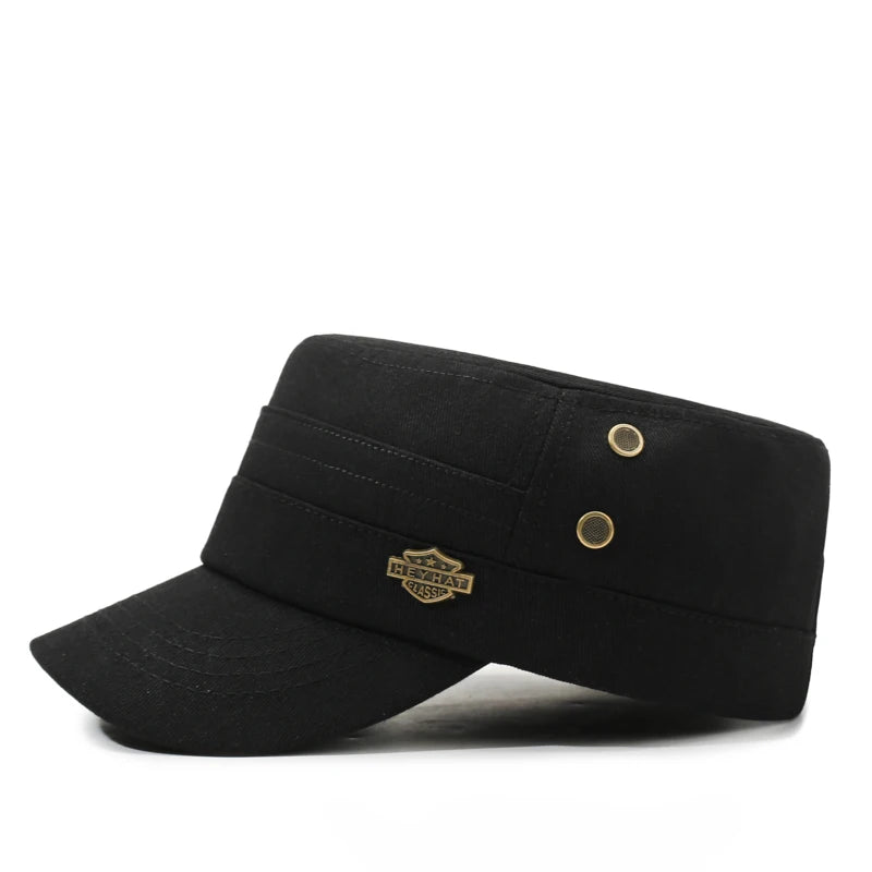 Solid Color Casual Minimalist Versatile Flat Top Hat for Sun Protection During Spring & Autumn Outdoor Activities