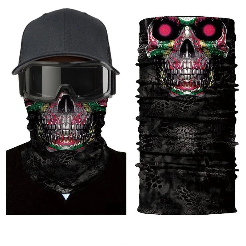 Cool Robot Skull Halloween Mask Scarf Joker Headband Balaclavas Face Mask for Cycling Fishing Ski Motorcycle