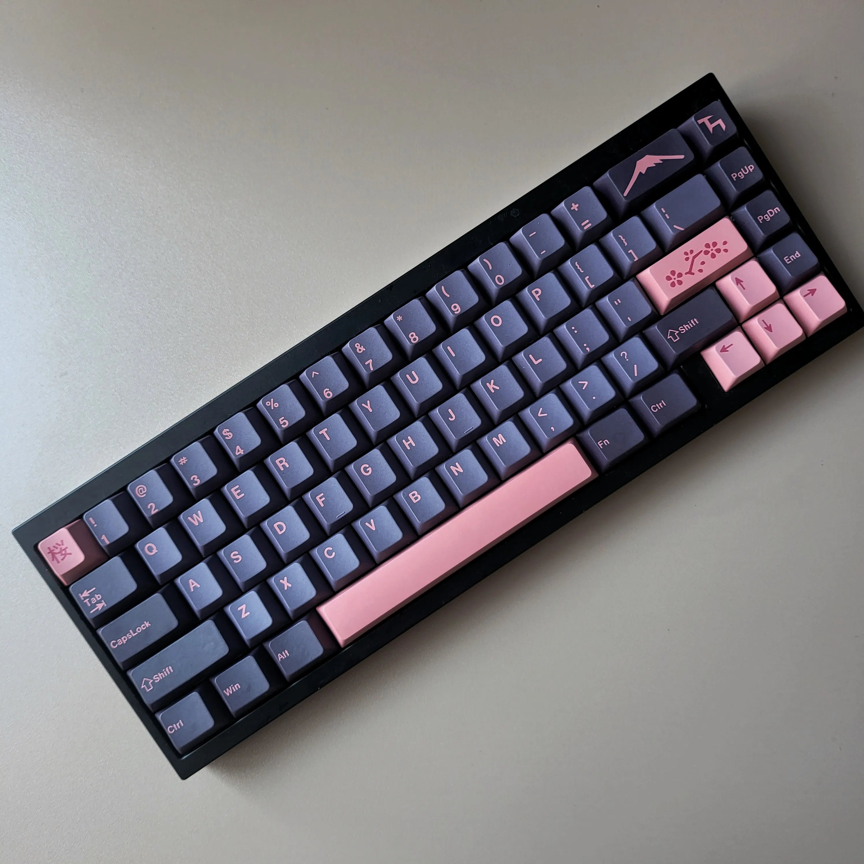 ES Spanish PBT Keycaps MOA Cherry Red Blue Samurai Night Sakura Morandi Dye Sub Keycap For ISO Layout Ansi Mechanical Keyboard