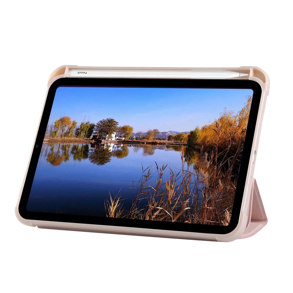 Smart Case for iPad Mini 7th(A17 Pro) 2024 / Mini 6th Generation 8.3" 2021, Protective Cover with Pencil Holder for iPad Mini 7