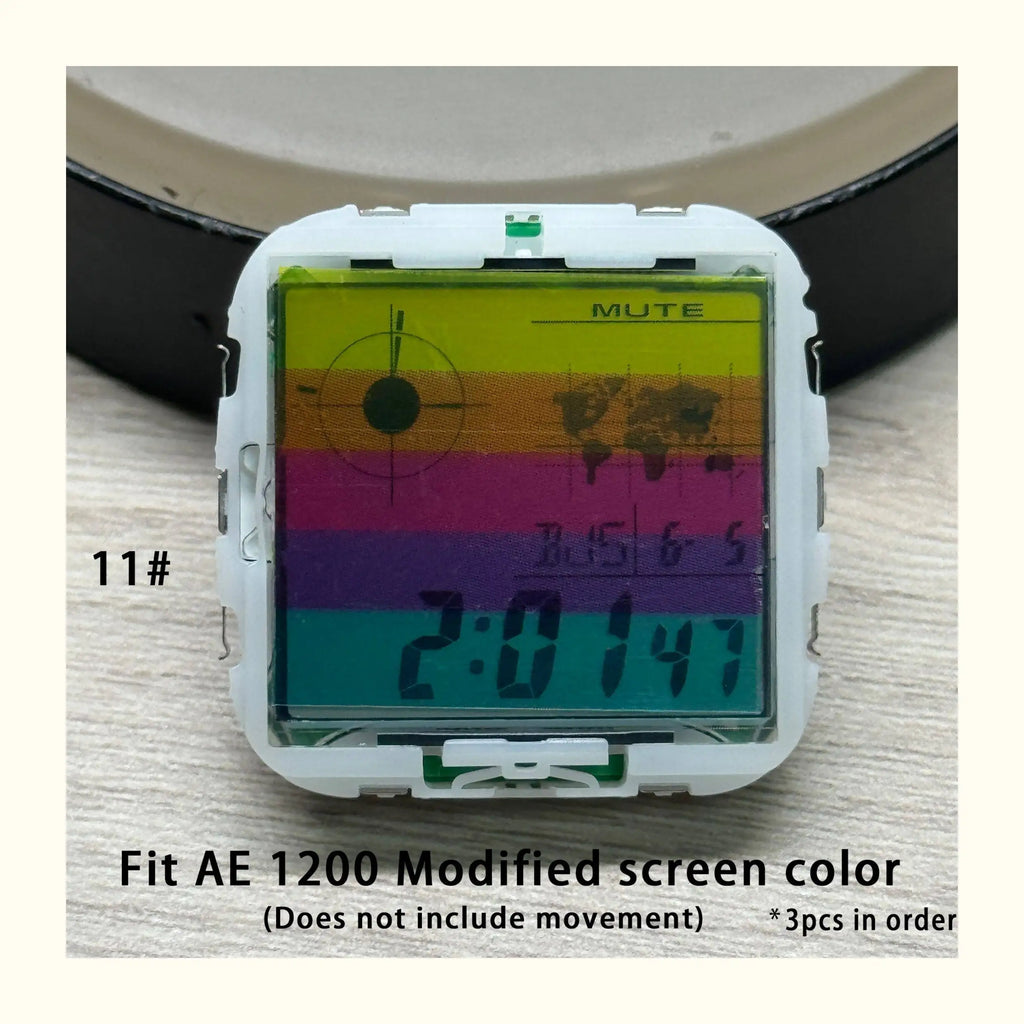 Color Display Film for Casio AE-1200 AE-1300, DIY Screen Modification Overlay Sticker, High-Quality Watch Dial Upgrade Kit
