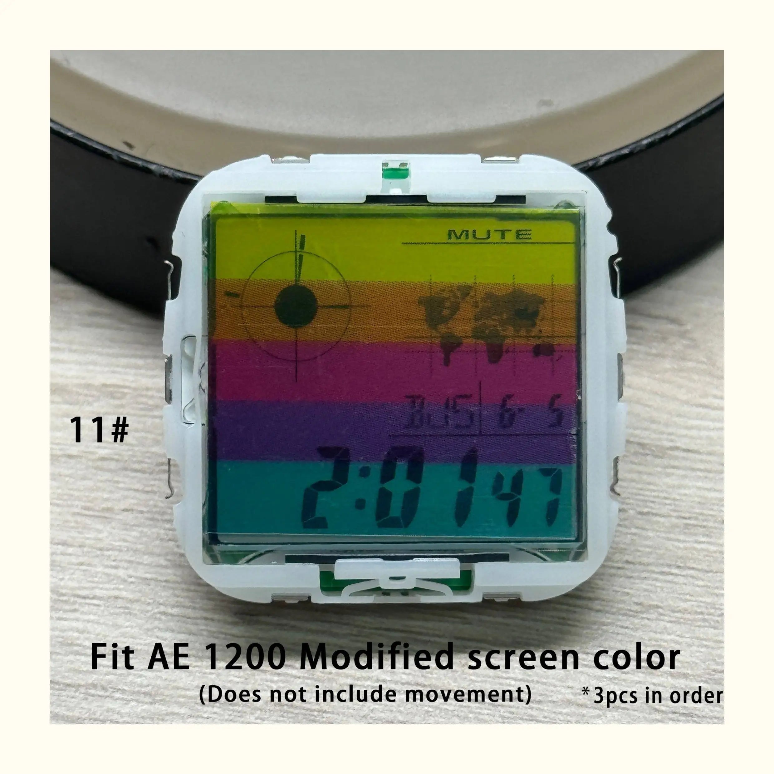 Color Display Film for Casio AE-1200 AE-1300, DIY Screen Modification Overlay Sticker, High-Quality Watch Dial Upgrade Kit