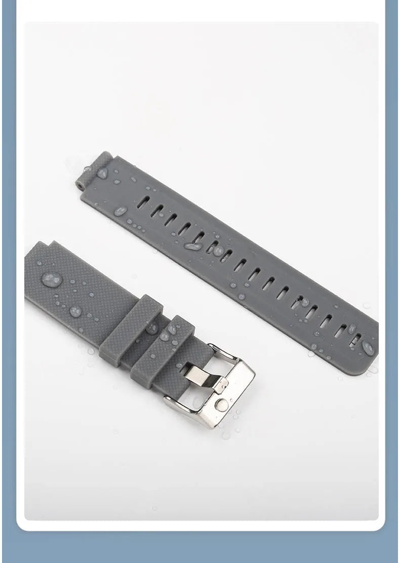 Soft Silicone Bracelet Suitable for Casio small block AE1200/1300 SGW400 AQ-150W modified silicone watch strap 18mm black orange