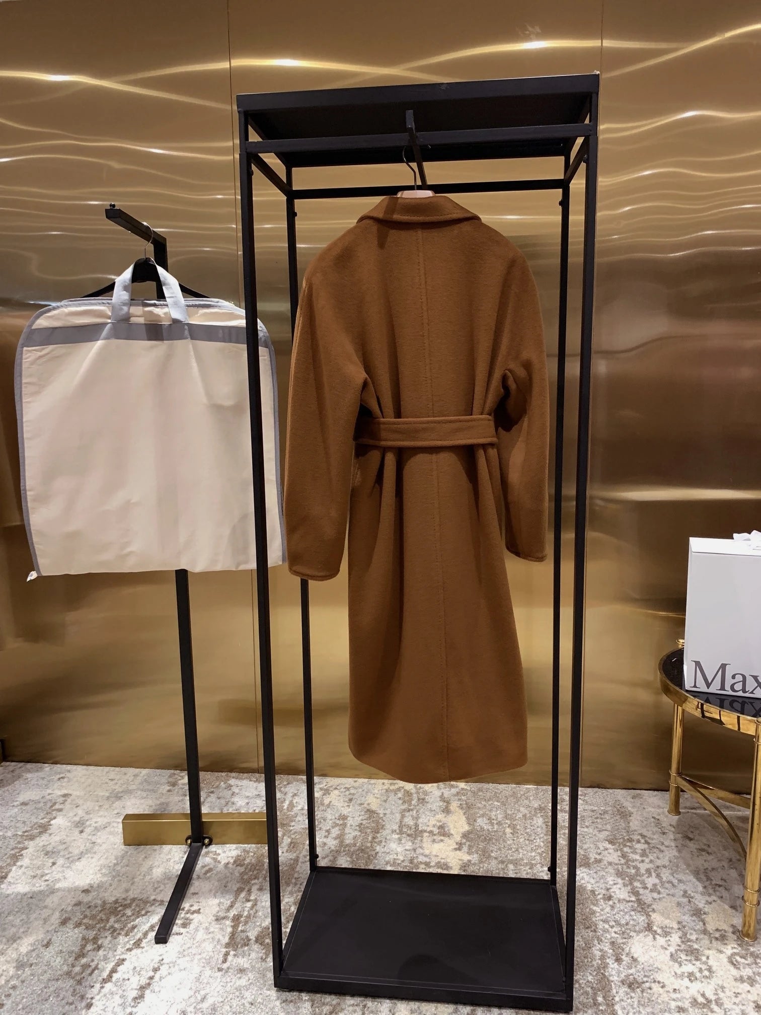 High-end Winter Cashmere Coat Women Camel Color Long Black Wool Coat Classic Double-breasted Lace-up Coat Gray Red Coat Female