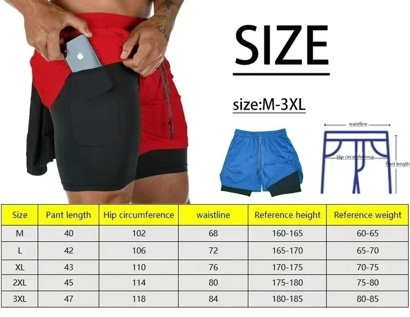 Men's compression gym shorts EVERLAST printed sports pants double layered quick drying basketball Casual shorts muscle fitness