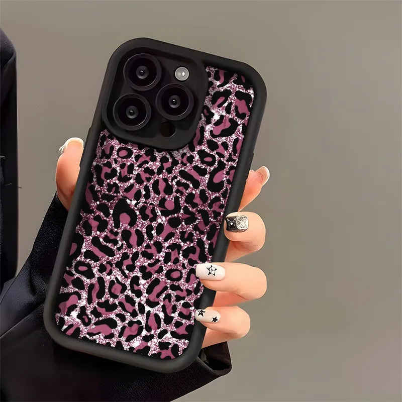 Pink Leopard Print Trendy Pattern Phone Case For iPhone 17 Pro Max XS X XR 17 Air 16 Plus 16E 15 14 13 12 11 7 8 SE 2020 Cover