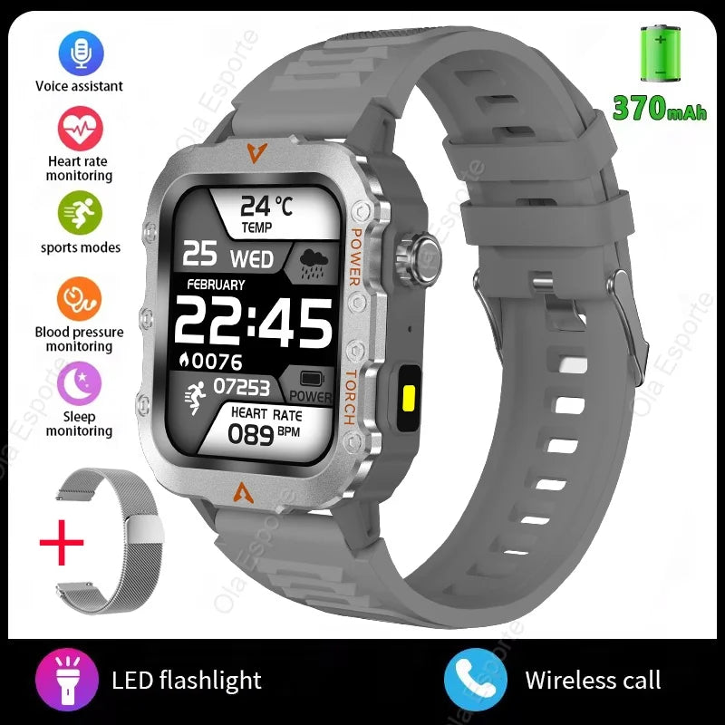 Outdoor Sports Smart Watch for Android IOS Men Women Watches Fitness Track ECG+PGG Health Monitor Smartwatch with Led Lighting