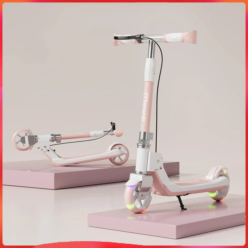 Scooter for children and teenagers aged 8-12 years old, two wheeled foldable scooter, double brake scooter