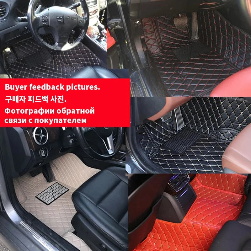 Car Floor Mats For Peugeot 206CC 206 CC T16 2000~2008 Leather Mat Carpets Rugs Protective Pad Set Interior Parts Car Accessories