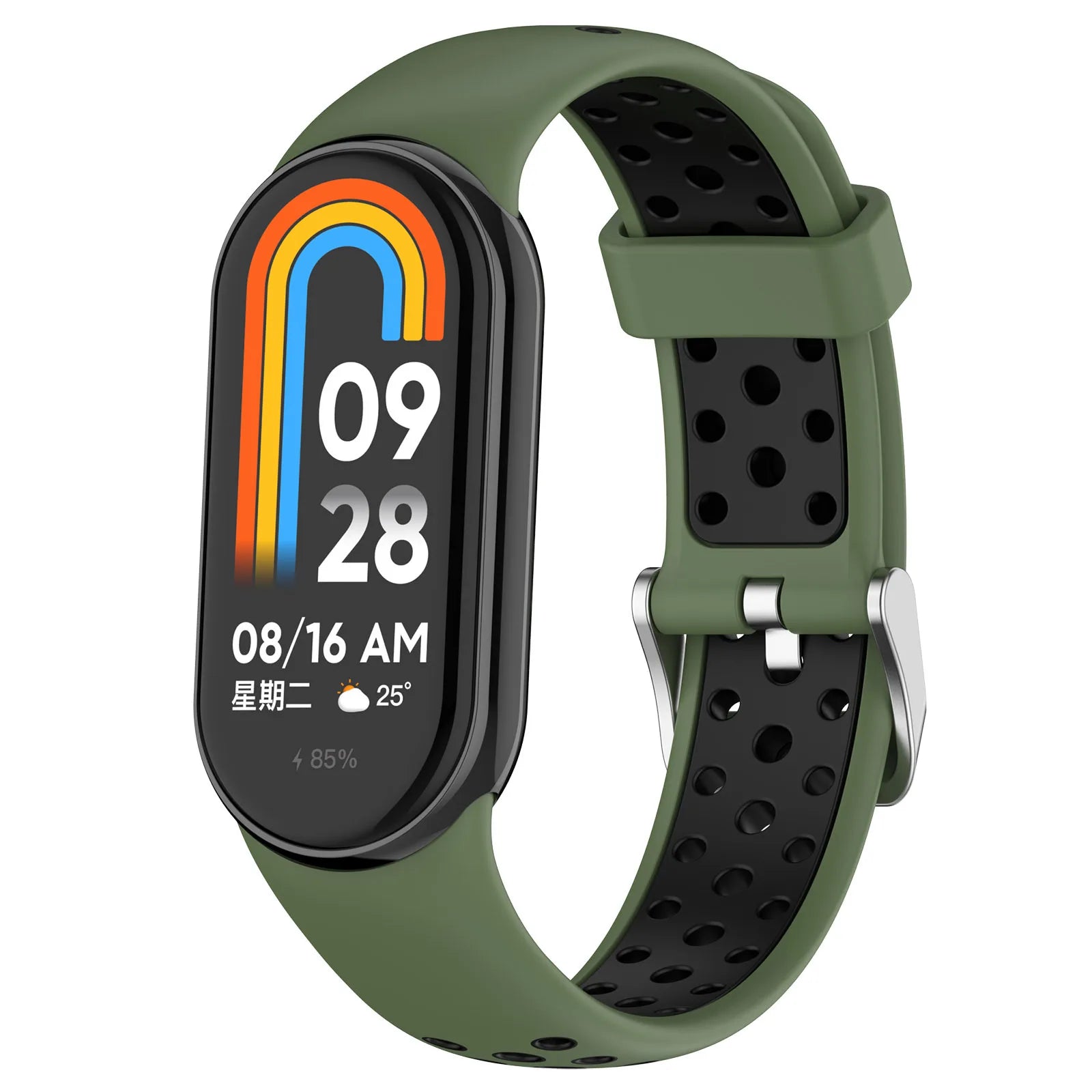 Silicone Watch Strap For Xiaomi Band 9 8 Two-Color Breathable Smart Watchband Replacement Bracelet for Xiaomi Mi Band 8 9 Strap