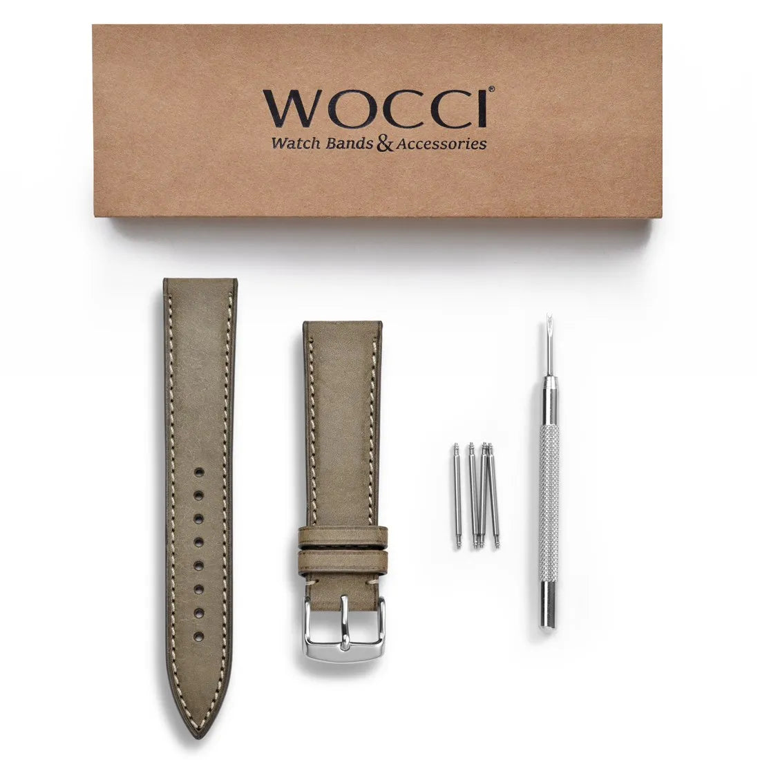WOCCI 14mm 18mm 20mm 22mm Nubuck Italian Leather Watch Strap Bracelet Replacement Watchband for Women Men Black Green Blue Red