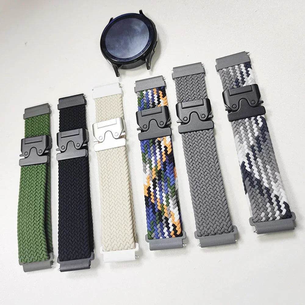 20mm 22mm Straps For Galaxy Watch 7/FE/6/5/pro/4/Classic/active 2/Gear s3 Parachute Bracelet correa Huawei watch GT 2 3 4 5 Band