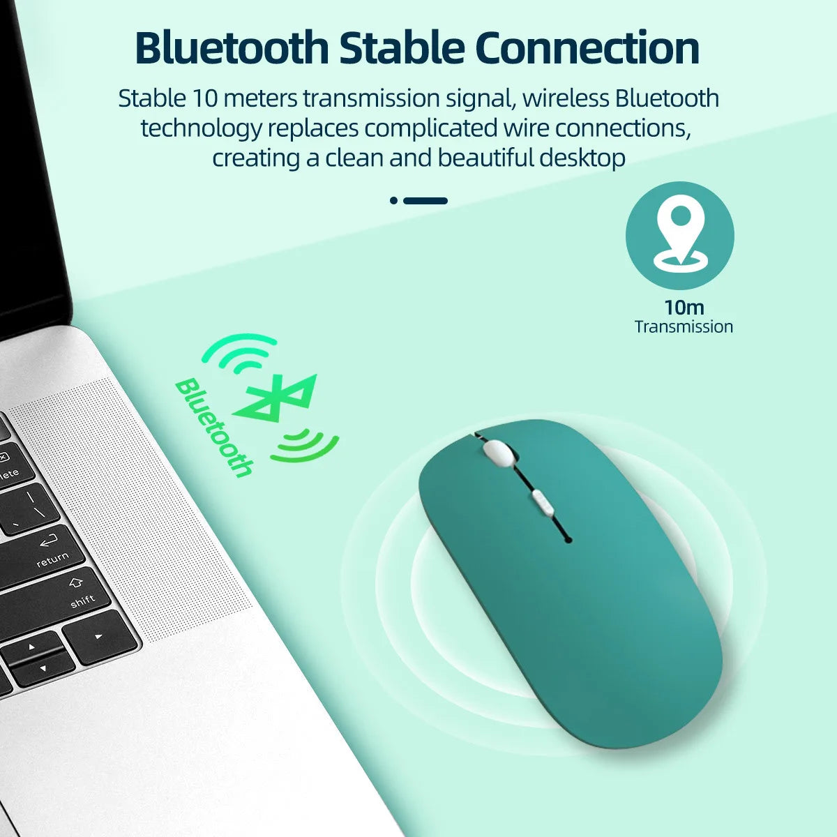 Wireless Bluetooth Mouse for Laptop Computer Bluetooth(BT 5.0) Battery Portable Mouse for Laptop MacBook Computer Tablet PC