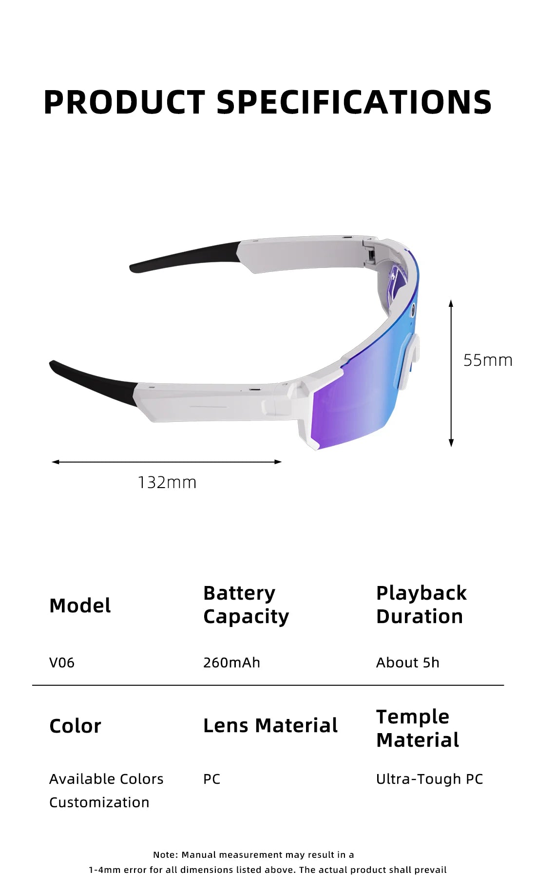 New Ai Intelligent Glasses For Outdoor Cycling Goggles With 800w Camera And High-definition Anti Shake Mini Recording Glasses