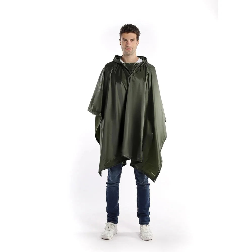 Outdoor Windproof Waterproof Multifunctional Three in One Outdoor Rain Shelter Hiking Cycling High-quality Adult Raincoat