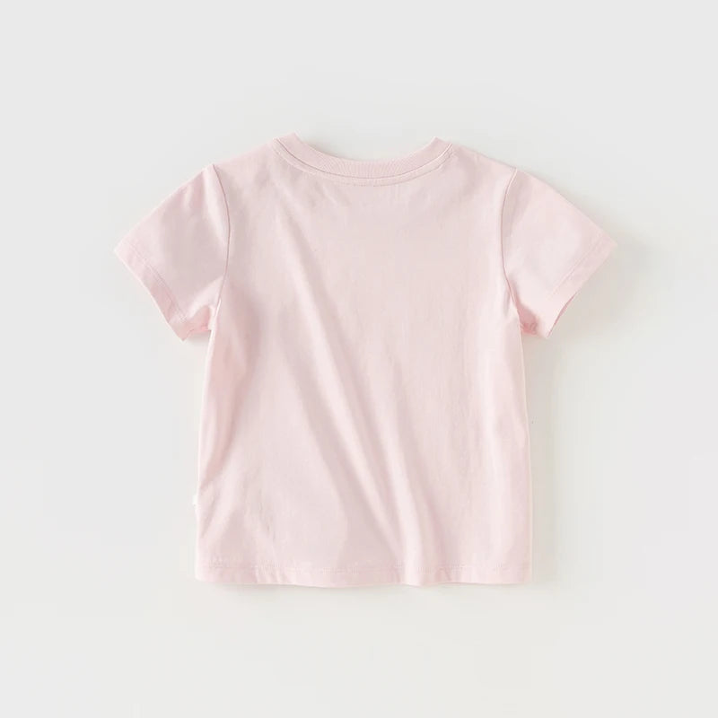 Dave Bella 2025 New Summer Girl's Boy’s Baby T-Shirt Children Top Cotton Short Sleeve Undershirt Casual Outdoor Sport DB2241110