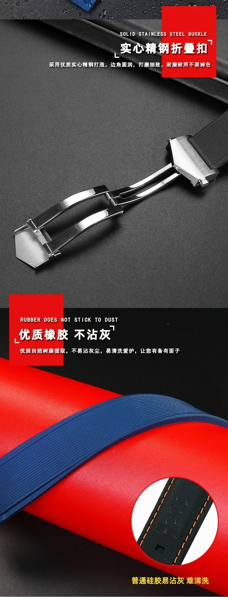 Silicone Watch Straps For Tag Heuer CARRERA AQUARACER 300 WAY201A WAY211C Rubber Black Blue Watch Accessories Band 22mm