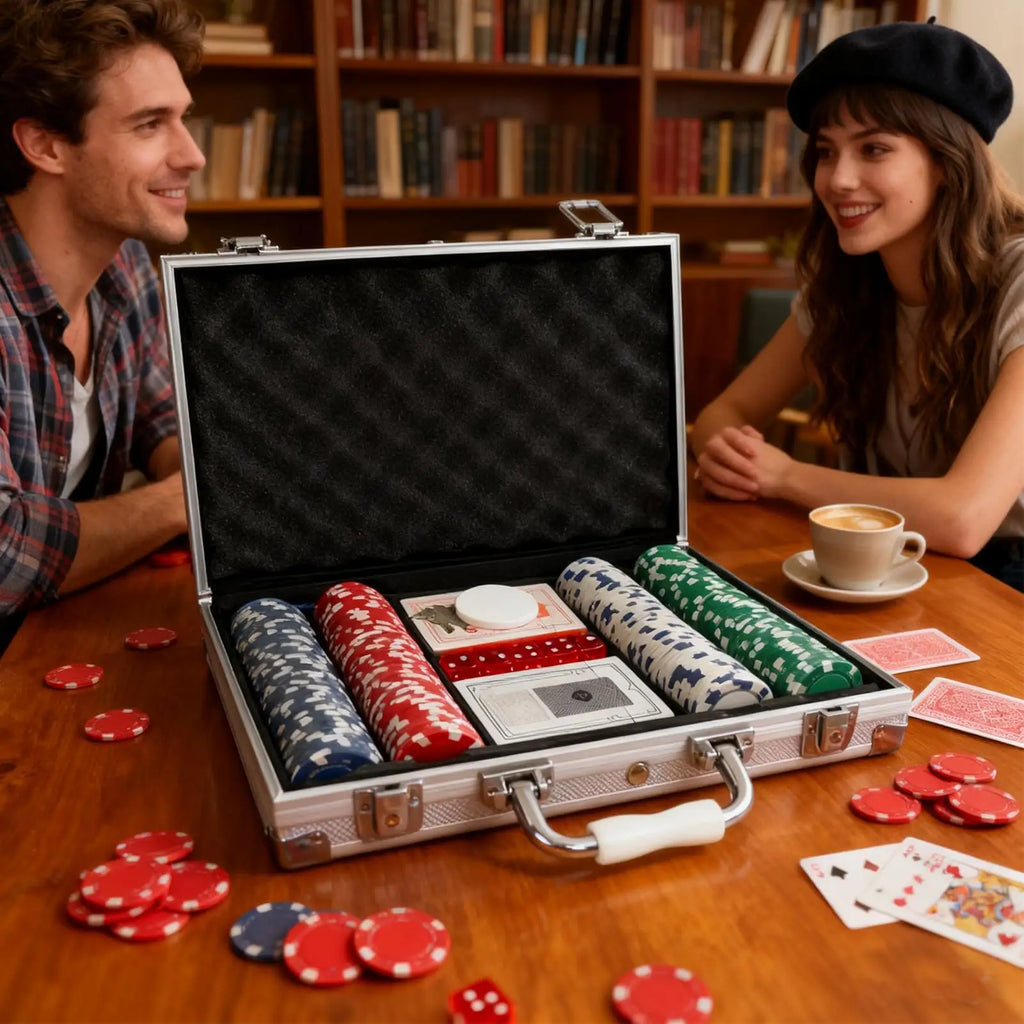Poker Sets With Case Party Props No-Denomination Professional Poker Sets For Players Game Enthusiasts Collectors Event Planner