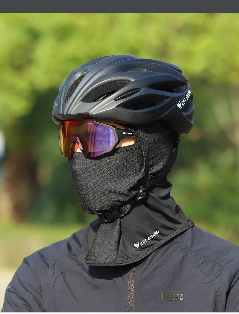 WEST BIKING Summer Cycling Face Mask Cool Breathable Sports Balaclava Men Women Bicycle Motorcycle Sun UV Protection Cycling Cap