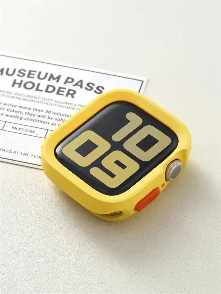 Bumper Soft Silicone Case For Apple Watch 9 8 7 6 SE 5 Sport Anti-drop Matte Cover For iwatch Ultra 49mm 41mm 40mm 44mm 45 mm