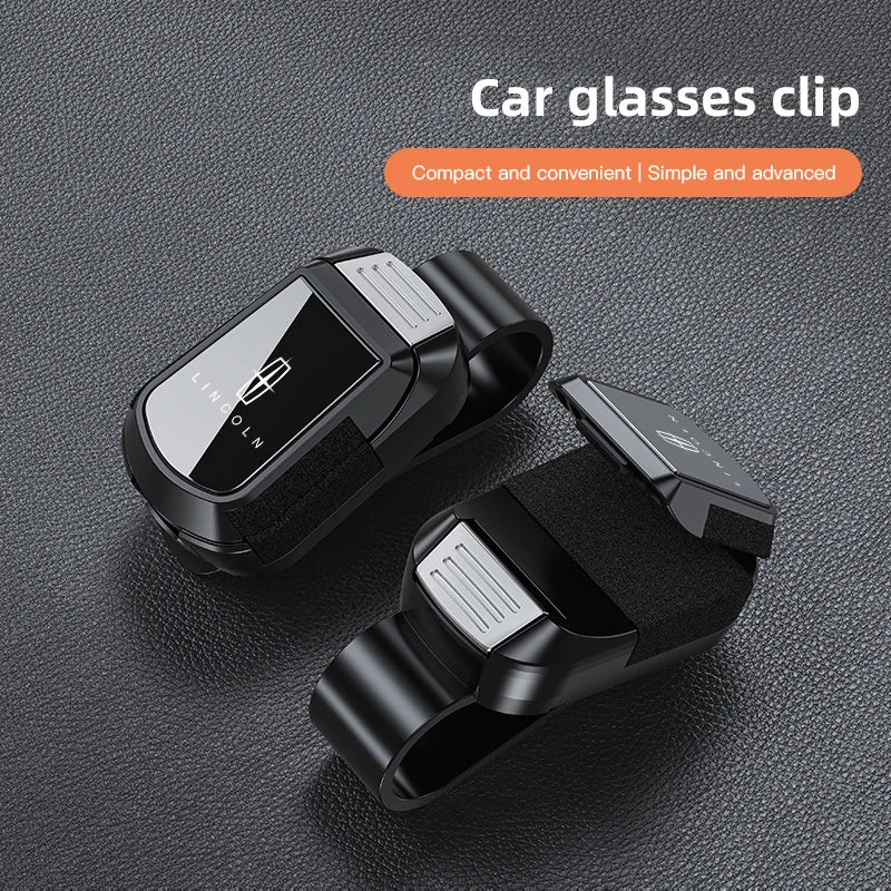 Car Sun Visor Glasses Clip Mirror Style Sunglasses Holder For Lincoln Continental MKZ Town-car Aviator Navigator MKX Car Gadgets