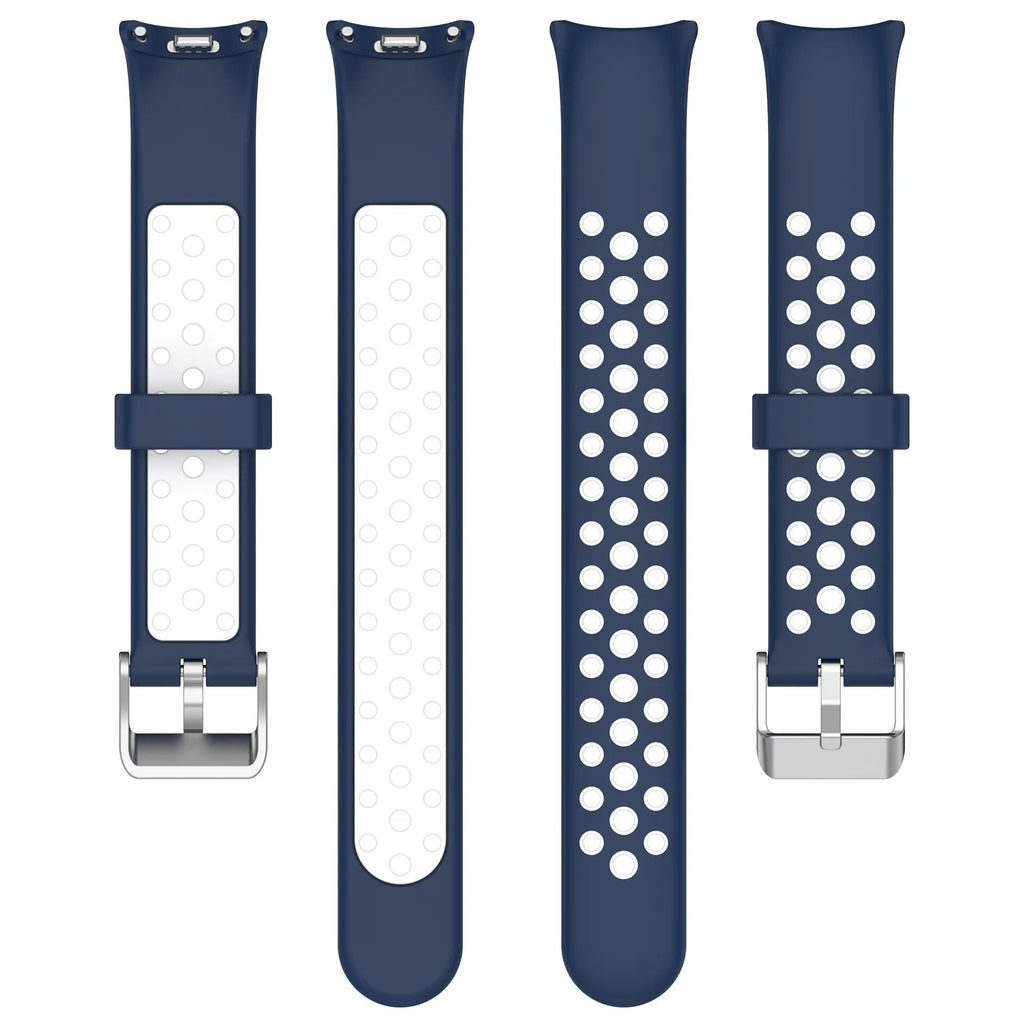 Silicone Watch Strap For Xiaomi Band 9 8 Two-Color Breathable Smart Watchband Replacement Bracelet for Xiaomi Mi Band 8 9 Strap