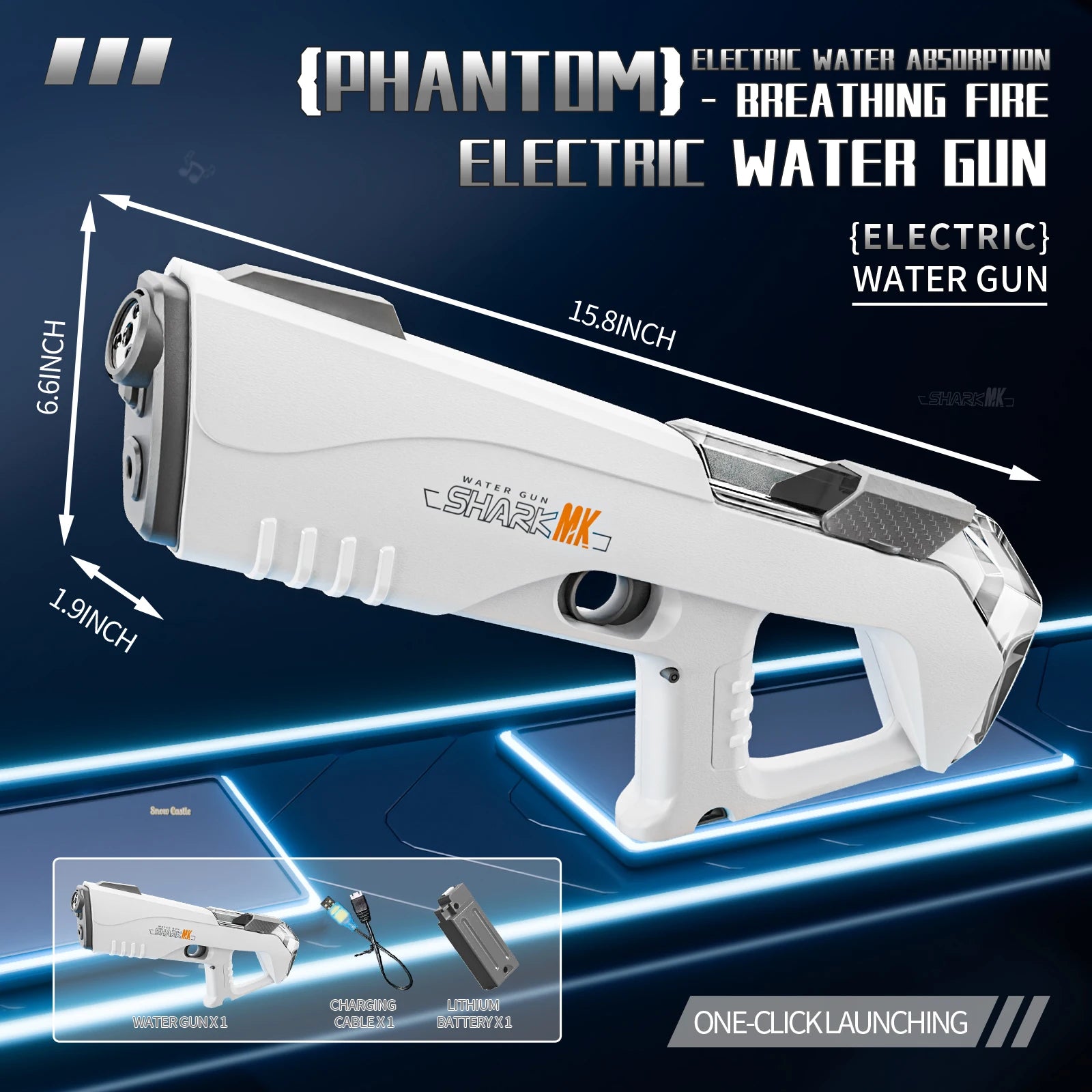 Summer High Pressure Electric Water Gun, Automatic Water For Outdoor Pool, Multiple People Fighting Games Water Toys