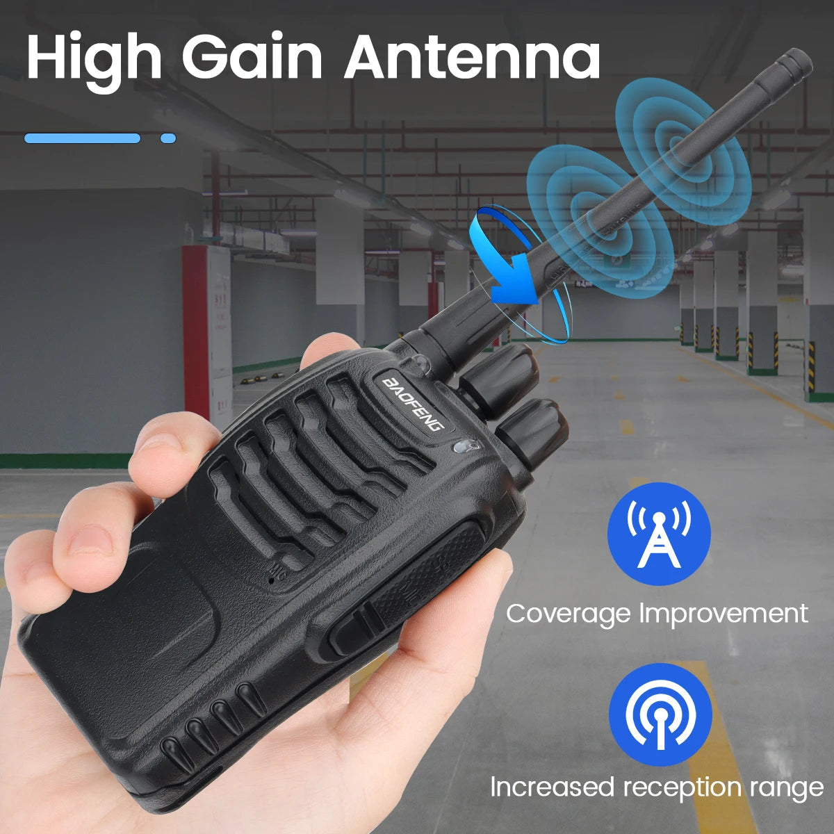 Baofeng BF-888S Pro Walkie Talkie Wireless Copy Frequency Long Range Portable UHF 400-470MHz Ham Two Way Radio for Camping Hotel