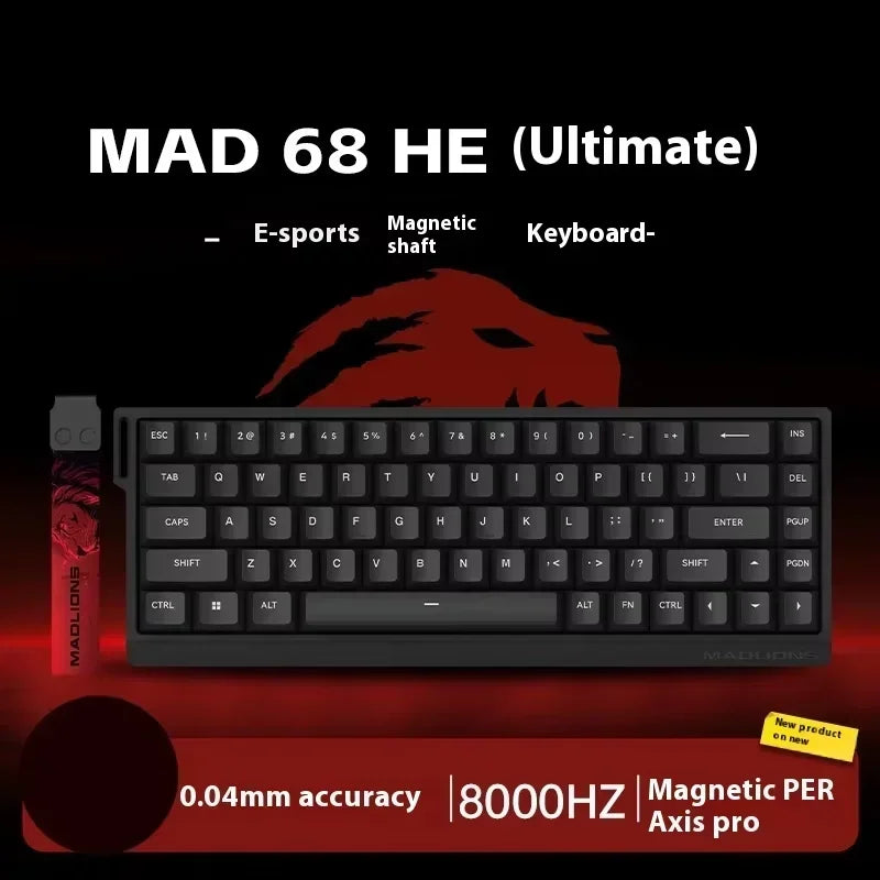 MADLIONS MAD 60/68 HE 8Khz Wired Magnetic Axis Keyboard 68-key Hot-swappable Macro Defines Ultra-low Latency Gaming Keyboard