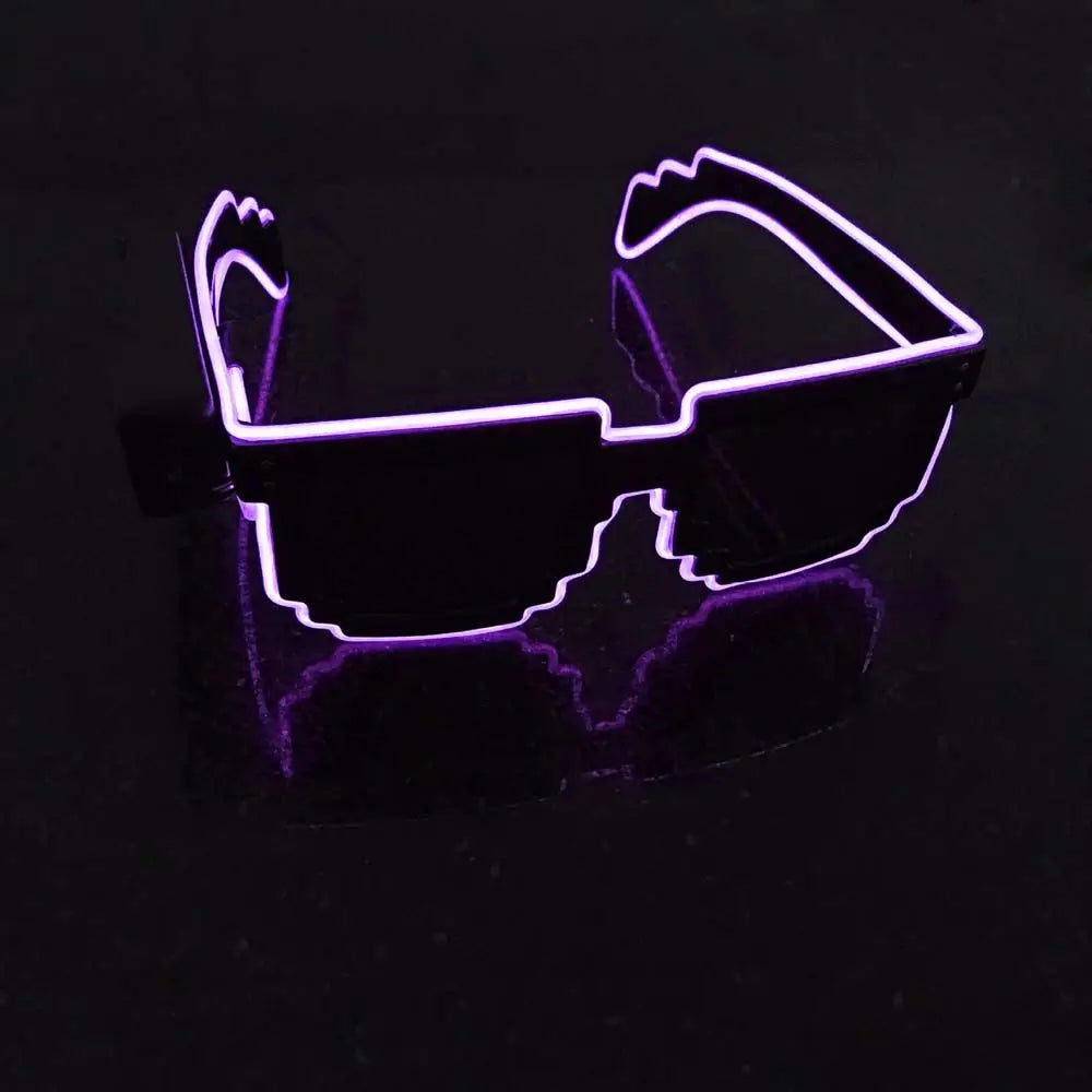 Party Props Party Supplies Halloween Eyeglass Led Light up Glasses Glowing Sunglasses Mosaic Glasses LED Luminous Glasses