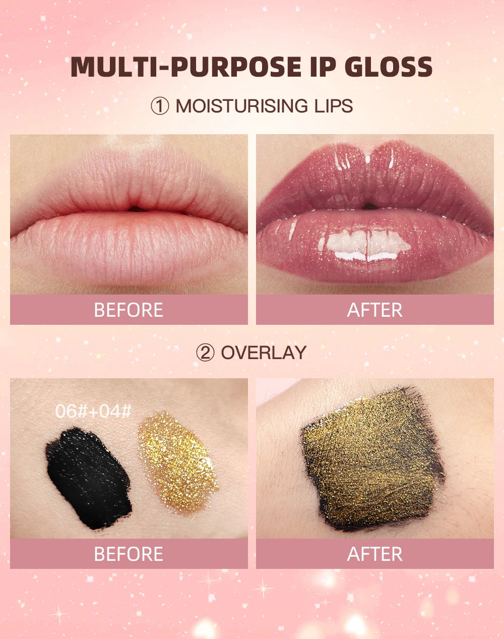 6 Colors Glitter Lipstick Long Lasting Diamond Pearlescent Metallic Lipgloss Black Matte Liquid Lipstick Women Lip Tint Makeup
