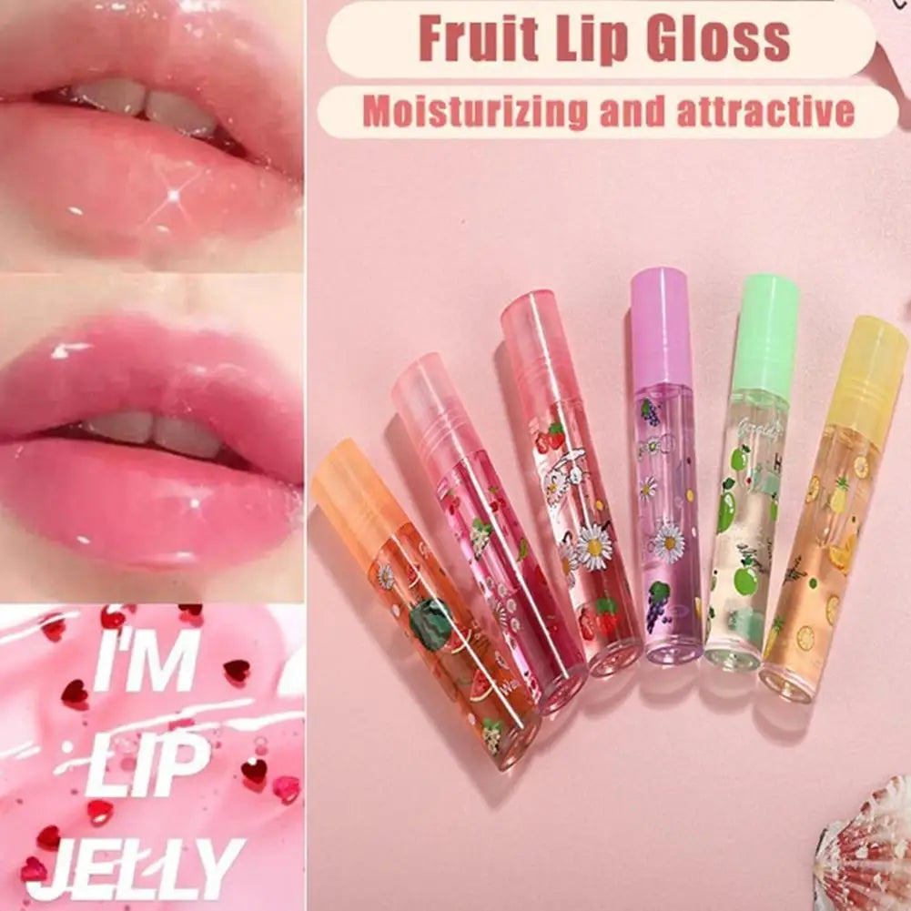 6 Colors Random Transparent Mirror Water Lip Gloss - Moisturizing Glass Lip Oil Liquid Lipstick for Makeup Enthusiasts