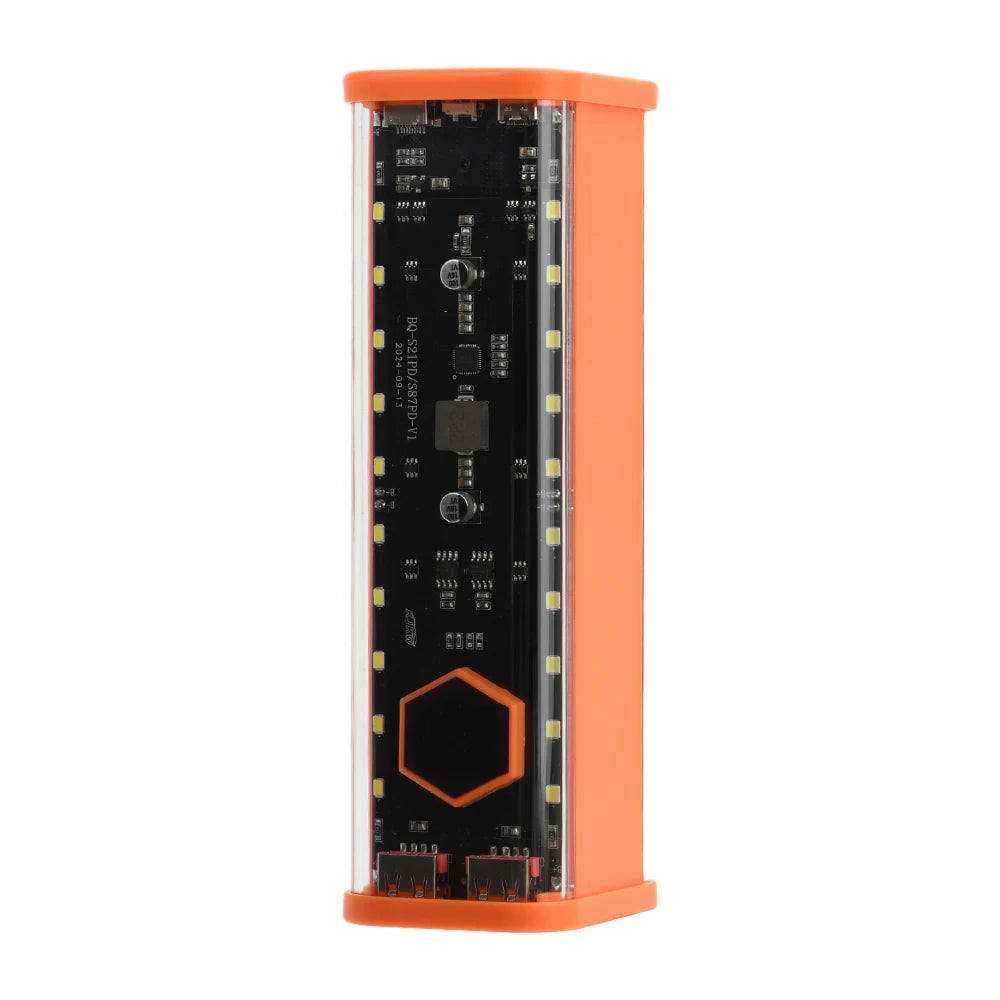 8 Slots 21700 Battery Case DIY Kit Mecha Transparent Quick Charge Flash Charger Battery Case Kit Power Bank Box Type C