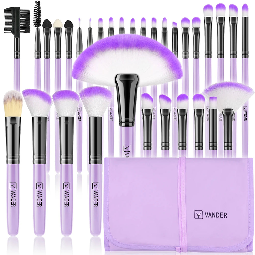 New 10/32PCS Makeup Brushes Set Soft Fluffy Powder Foundation Contour Blush Concealer Eyeshadow Blending Highlighter Beauty Tool