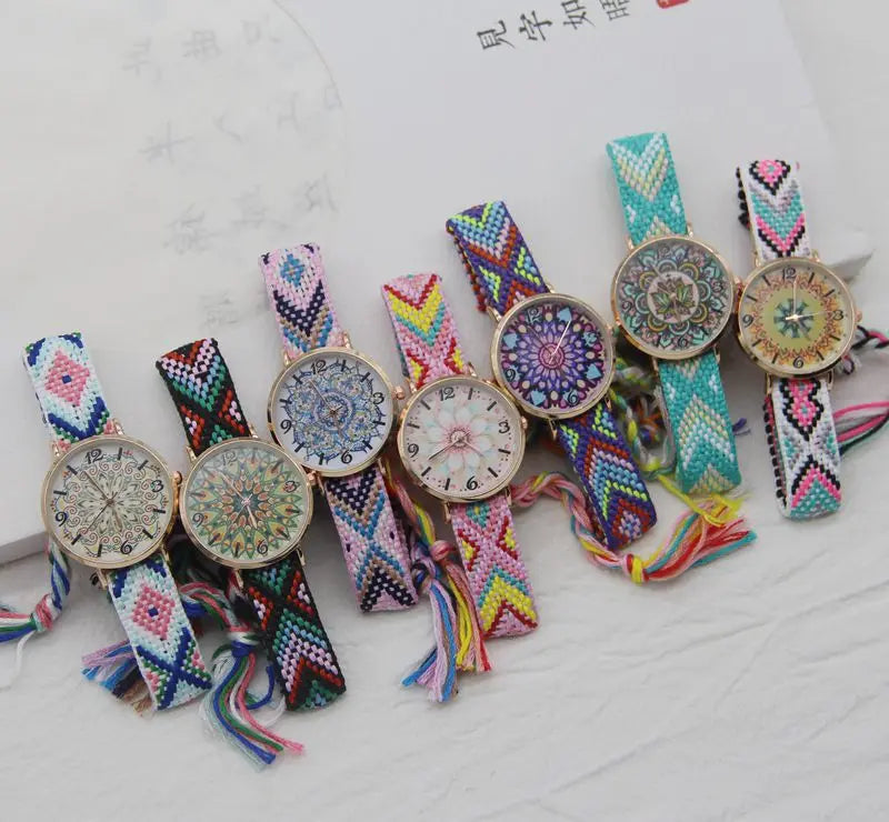 2025 New Ladies Knitted Style Watch Ladies Exquisite Disc Watches Bohemian Style Watch Birthday Gift  Reloj Mujer