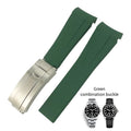 18mm 19mm 21mm 22mm Curved End Rubber Silicone Watchband for Rolex Submariner 20mm GMT Yacht-Master Daytona Deepsea Soft Strap