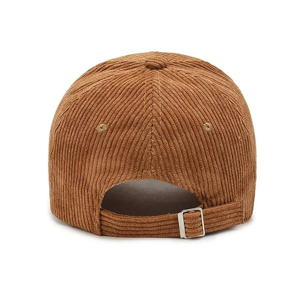 Breathable Unisex Corduroy Corduroy Baseball Cap Adjustable Baseball Hat Sunscreen Cap Women