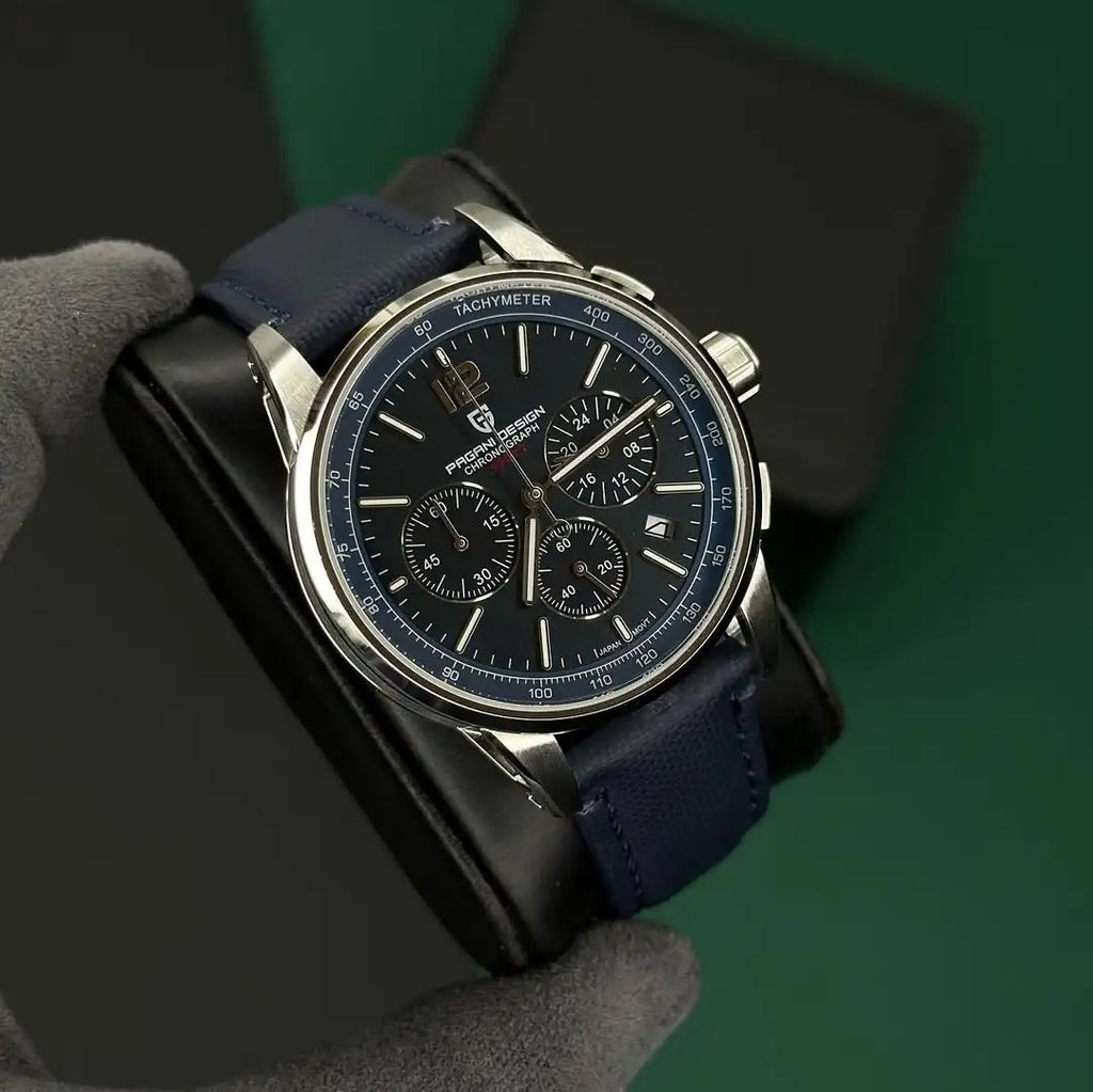 PAGANI DESIGN 2025 New Luxury Fashion Casual Men Quartz Watches VK63 100M Water Resistant Sapphire Glass Stainless Steel Watches
