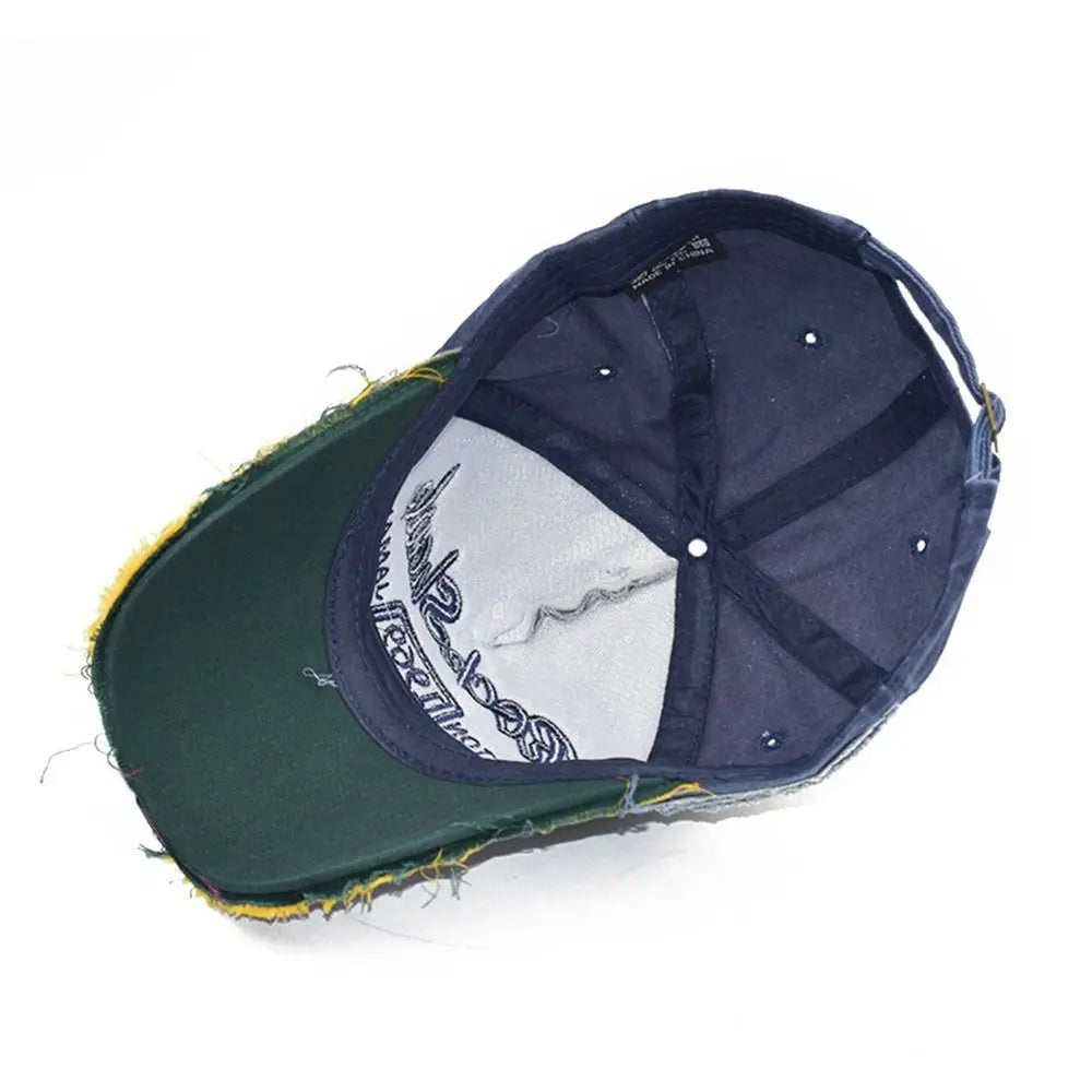 Outdoor Sports WASHED DENIM Adjustable Sunscreen Hats Baseball Hats Distressed Faded Cap Embroidery Baseball Caps