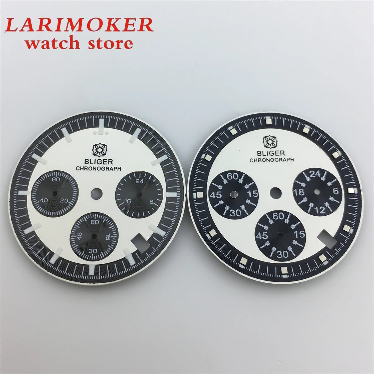 BLIGER 31.5mm 6-pin dial quartz movement Watch dial with VK63 Watch hands C3 green glow-in-the-dark with VK63 movement