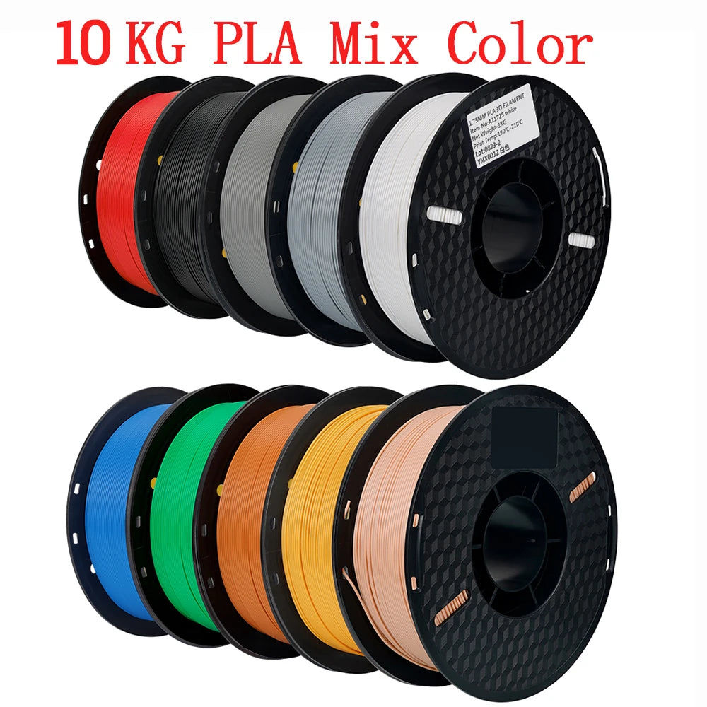 10KG/22LBS Mix Colors PLA TPU PETG filament 1kg 1 75mm For 3D Printer Material for 3D Printing filamento pla 3D Printer Filament